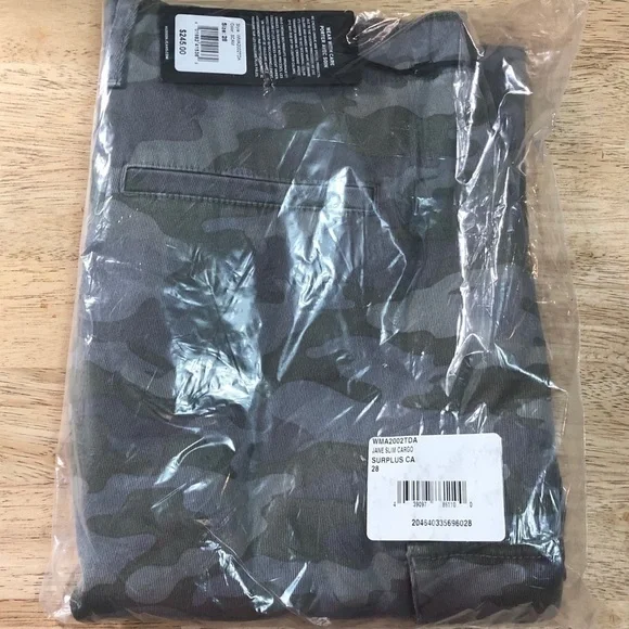 New outdoor durable with pockets, Hudson Jeans Slim Camo Print Cargo Pants G12